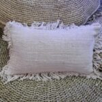 1x Linen Cushion 30x50cm with fringe - immagine 2