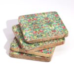 Set of 4 Square Coasters - Mediterranean Tile Pattern - immagine 3