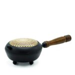 Large Iron Censer Incense Burner - Gold detail - immagine 4