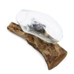 Molten Glass on Wood - Hanging Bowl - immagine 7