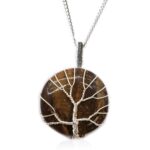 Tree of Life Gemstone Necklace - Tiger Eye - immagine 2