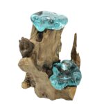 Molton Glass Candle Double Holder on Wood - immagine 4