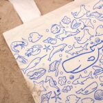 Big Cotton Shopping Bag - 38x42cm - Sea Life - 10oz - immagine 4