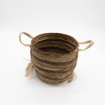 Bananna Leaf & Seagrass Large Baskets - Natural Browns- Set of 3 - immagine 6