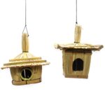 Small Round Seagrass Bird Box 17x17cm - immagine 3