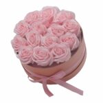 Soap Flower Gift Bouquet - 14 Pink Roses - Round - immagine 2