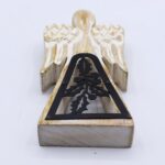 Mango Wood Angel - Whitewash with Iron Decor Cut Out - immagine 5