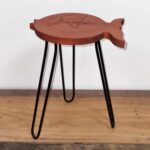Albasia Wood Fish Stand - Terracotta - immagine 3