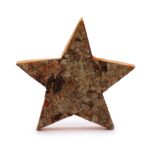 Rustic Bark Letter   - "Star Shape"  - 7cm