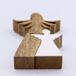 Mango Wood Angel in Angel - White Enamel - immagine 7