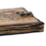 Leather Pentagon & Skull with Burns Detail Notebook (18x13 cm) - immagine 8