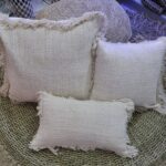 1x Linen Cushion 30x50cm with fringe - immagine 3
