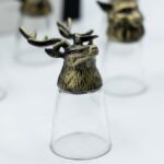 Gift Set of 12 Bottom Up Shot Glasses (25ml) - Forest & Mystical Creatures - Antique Bronze - immagine 2