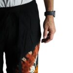 Japanese Style Lounge Pants - Black Chocolate & Orange - L - immagine 5