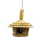 Small Round Seagrass Bird Box 17x17cm - immagine 2