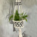 Macrame Pot Holder - Lrg Single Beaded - immagine 8