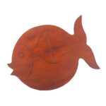 Albasia Wood Fish Stand - Terracotta - immagine 5