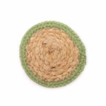 Natural Coaster - Jute & Cotton 10cm  (set of 6) Mixed colours in basket - immagine 5