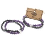 Magnetic Gemstone Bracelet - Amethyst - immagine 4