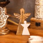Mango Wood Angel in Angel - White Enamel - immagine 8