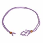 Crystal Gemstone Necklace Cord 45cm/18inch - Purple - immagine 6