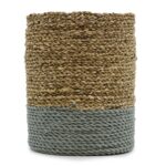 Seagrass & Abu-Abu Raffia Set - 2 Vase & 2 Bins - immagine 3