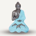 Large Turquoise & Stone Buddha Meditation in Stupa - 1.5m - immagine 2