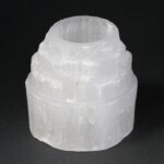 Selenite Mountain Top Candle Holder - 8 cm - immagine 2