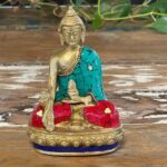 Brass Buddha Figure - Amitabha - 9.5 cm - immagine 5