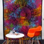 Double Cotton Bedspread + Wall Hanging - Peaceful Buddha 230cm x 200cm - immagine 3