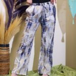 (LXL) Nomad Sari On the Med Collection - Lounge Pants - Gold & Blue Greek Motiff - Handpainted - immagine 8