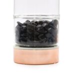 Crystal Glass Tea Infuser Bottle - Rose Gold - Onyx - immagine 2