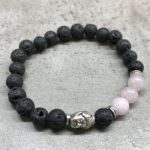 Lava Stone Bracelet - Buddha Rose Quartz - immagine 2