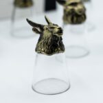 Gift Set of 12 Bottom Up Shot Glasses (25ml) - Forest & Mystical Creatures - Antique Bronze - immagine 8