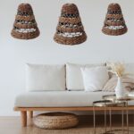 Natural Banana Leaf Lamp Shades - Set of 3 - immagine 3