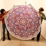 Large Mandala Roundy Art (180cm) - Pink & Purple - immagine 2