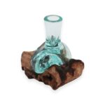 Molton Glass Small Flower Vase on Wood - immagine 2