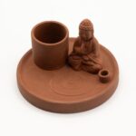 Multi Purpose Buddha Incense Plate - Natural Terracotta Style - immagine 2