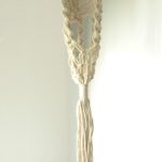 Macrame Pot Holder - Long With Ratten Hoop - immagine 3