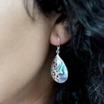 Shell & Silver Earrings - Flowers - Abalone - immagine 5
