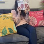 Printed Cotton Cushion Cover - We are Leaves - Blue - immagine 11