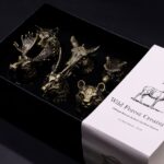 Gift Set of 6 Shot Glasses (50ml) - Wild Forest Creatures - Antique Bronze - immagine 9