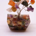 Mini Gemstone Trees on Orgonite Base - Multi Stones (15 stones) - immagine 5