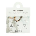 Nymph Spirit Gemstone Ring Set - Sea Sunset