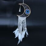 Protection Dream Cather - Macrame Moon Assorted Colours - immagine 4