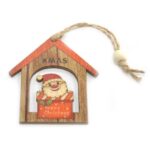 Pack of 2 Christmas Wooden Craft Decoration - Xmas Santa Gift - immagine 8