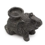 Elephant Incense & Candle Holder (black antique) - immagine 2
