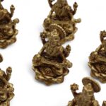 Brass Miniature Gods - Sarswati (22gms)  - 34mm - immagine 5