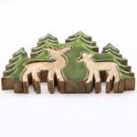 Lost in the Forrest -  Two Dear in the Forrest 3D Wooden Decoration - 18x23cm - immagine 11