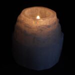Selenite Mountain Top Candle Holder - 8 cm - immagine 3